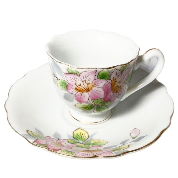 2x Sets Cup & Saucer Demitasse Occupied Japan Vintage (phlox) - Picture 3 of 15